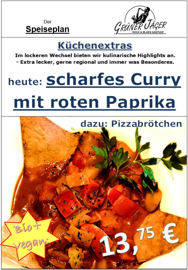 Grüner Jäger Extra Vegan Paprika Curry